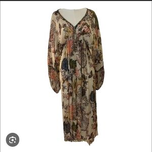 Miss June "Kasbah" Elegant Fall Floral Print Maxi Dress
